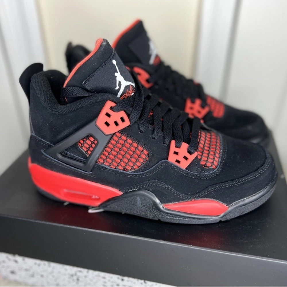 Jordan Athletic Shoes Black and Red